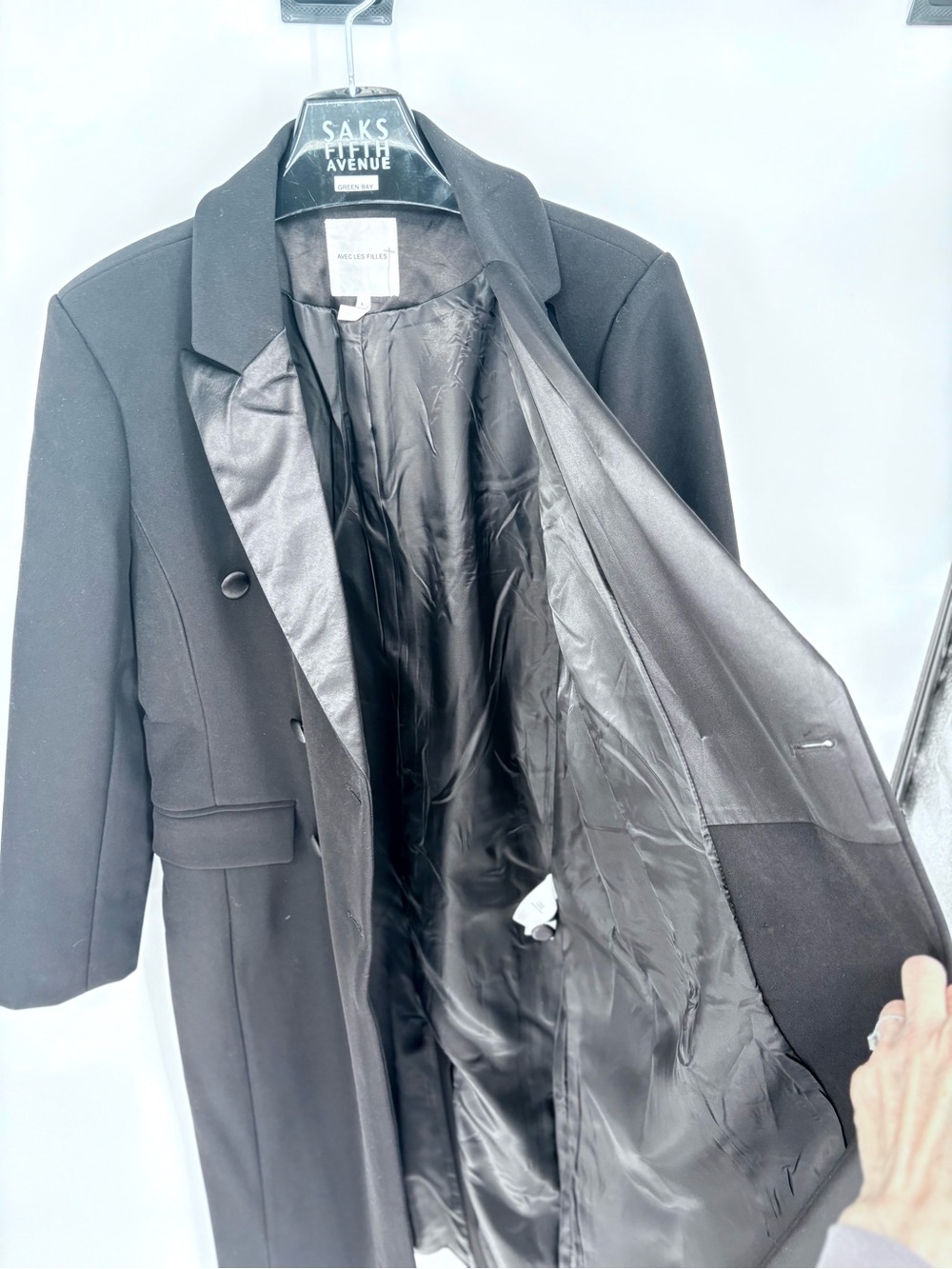 Avec Les Filles Tuxedo Hourglass Tailored Coat - Picture 11 of 16